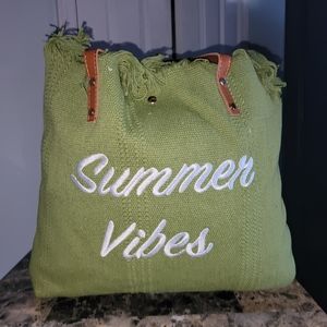 Green Tote Bag. Casual bag.